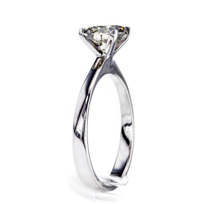 Ingen mindstepris - Forlovelsesring - 14 karat Hvidguld -  1.51ct. tw. Diamant (Naturfarvet)