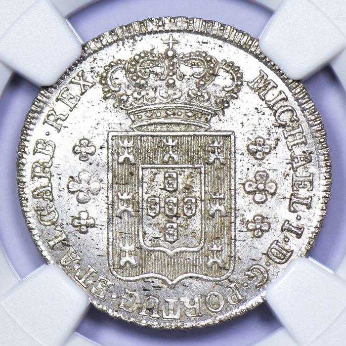 Portugal. D. Miguel I (1828-1834). 6 Vinténs (120 Reis) - NGC - MS 64 - Rara