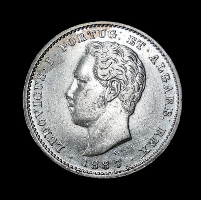 Portugal. D. Luís I (1861-1889). 200 Reis 1887  (Ingen mindstepris)