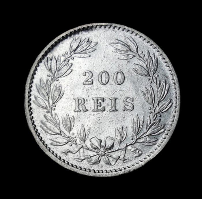 Portugal. D. Luís I (1861-1889). 200 Reis 1887  (Ingen mindstepris)