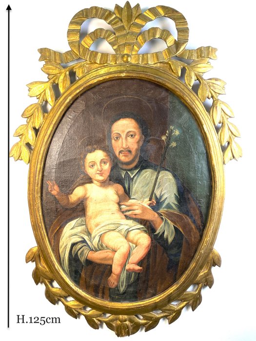 Scuola siciliana (XVIII) - San Giuseppe con Gesù Bambino