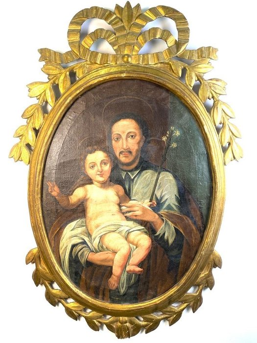 Scuola siciliana (XVIII) - San Giuseppe con Gesù Bambino