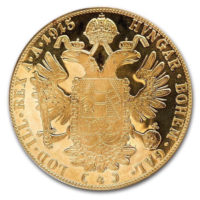 Østrig Austria Gold Modern Restrike 4 Ducat Prooflike Coin (Random Years)