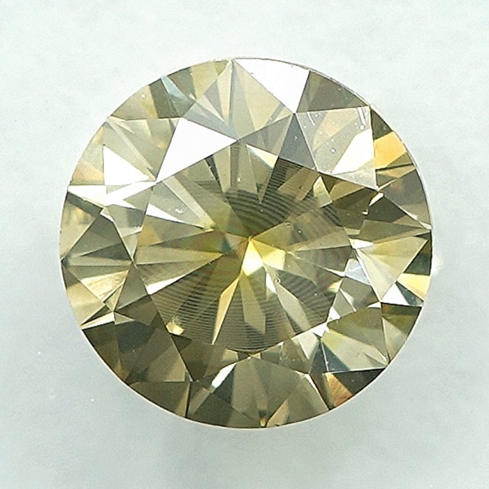 1 pcs Diamant  (Naturfarvet)  - 0.90 ct - Fancy Grålig Gul - SI1 - International Gemological Institute (IGI)