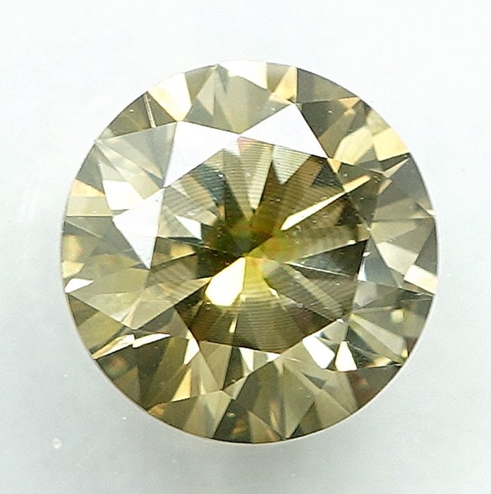 1 pcs Diamant  (Naturfarvet)  - 0.90 ct - Fancy Grålig Gul - SI1 - International Gemological Institute (IGI)