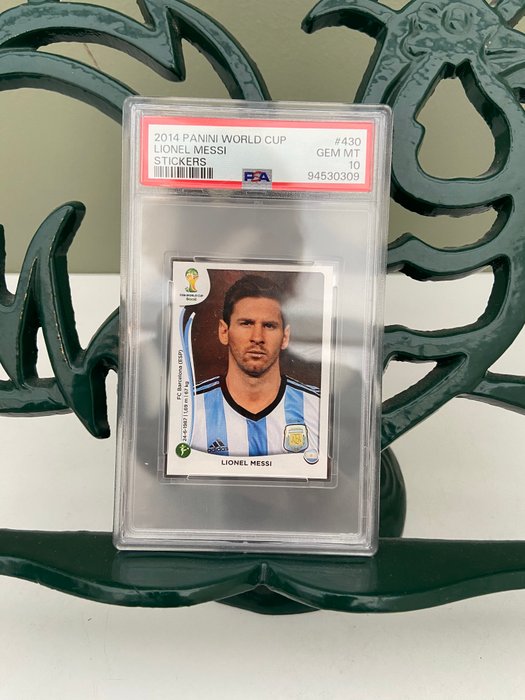 2014 - Panini - World Cup Stickers - Lionel Messi - #430 - 1 Graded sticker - PSA 10