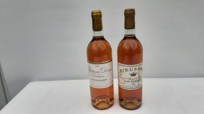 1981 Château Rieussec, 1989 Chateau Doisy Dubrca - Sauternes 1er Grand Cru Classé - 2 Flasker (0,75 L)