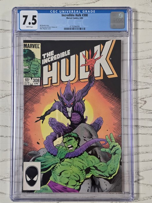 Incredible Hulk #308 - Incredible Hulk #308 CGC 7.5 - 1 Graded comic - Første udgave - 1985 - CGC 7.5