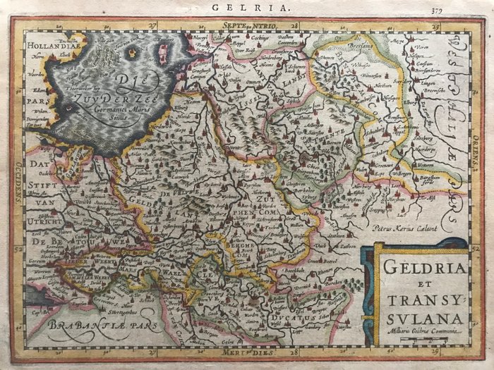 Holland - Gelderland, Overijssel, Utrecht; Petrus Kaerius / J.E. Cloppenburgh - Geldria et Transysvlana - 1632