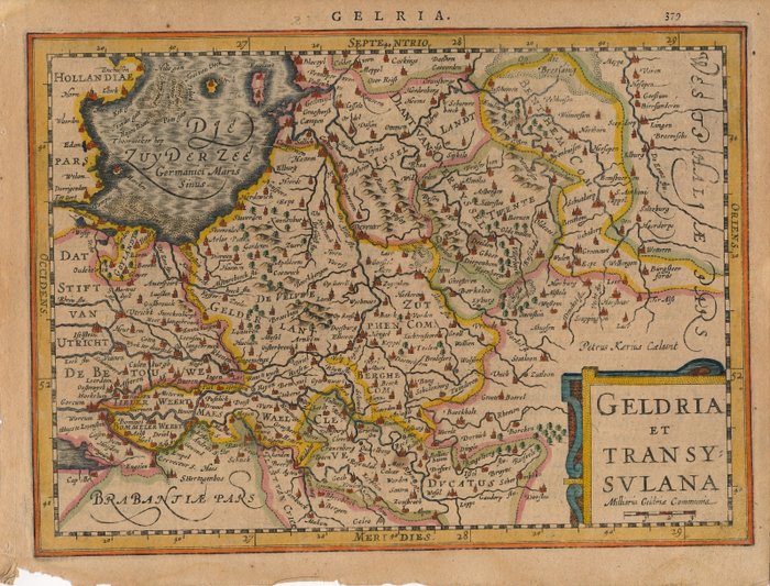 Holland - Gelderland, Overijssel, Utrecht; Petrus Kaerius / J.E. Cloppenburgh - Geldria et Transysvlana - 1632