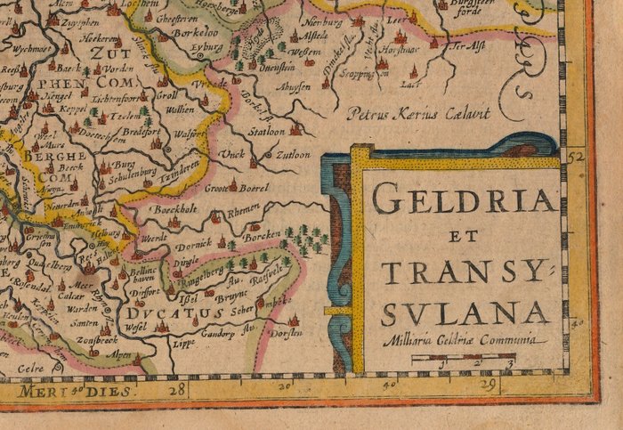 Holland - Gelderland, Overijssel, Utrecht; Petrus Kaerius / J.E. Cloppenburgh - Geldria et Transysvlana - 1632