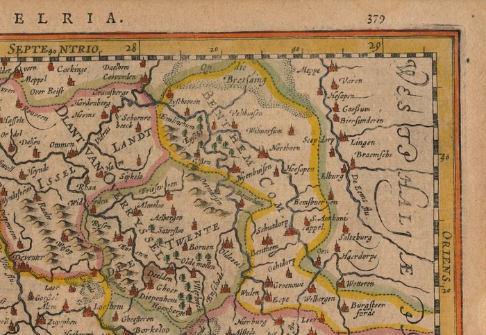 Holland - Gelderland, Overijssel, Utrecht; Petrus Kaerius / J.E. Cloppenburgh - Geldria et Transysvlana - 1632