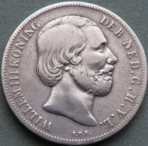 Holland Willem III (1849-1890) 1 Gulden 1861  (Ingen mindstepris)