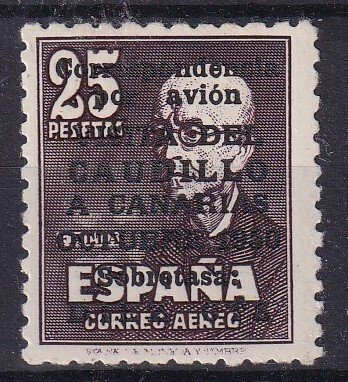 Spanien 1951 - Serie af lederen til De Kanariske Øer Edifil 1090 med nummerering på bagsiden uden segl - edifil 1090