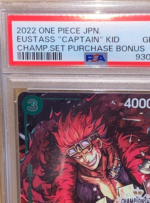 Bandai - 1 Graded card - 2022 One Piece JPN. - Eustass “Captain” Kid - Championship Set Purchase Bonus - GEM MT - PSA 10