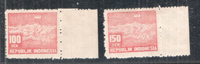 Indonesien 1948 - Mellemperiode Java - Zonnebloem 46 + 47