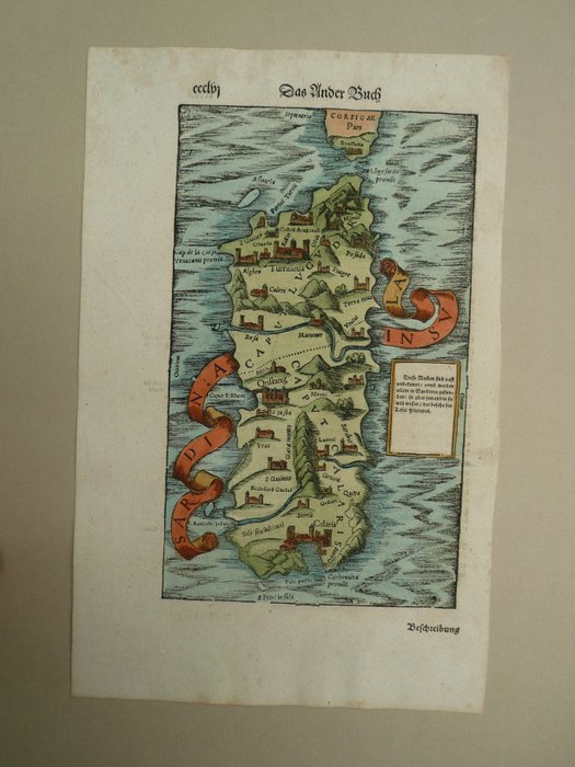 Italien - Sardegna; Sebastiaan Münster - Sardinia Insula - 1561-1580