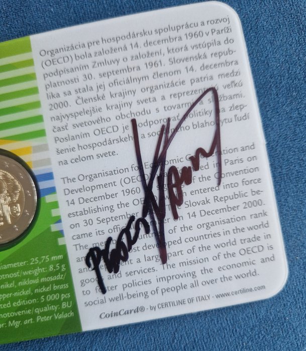 Slovakiet. 2 Euro 2020 "OECD" (signed by the author)