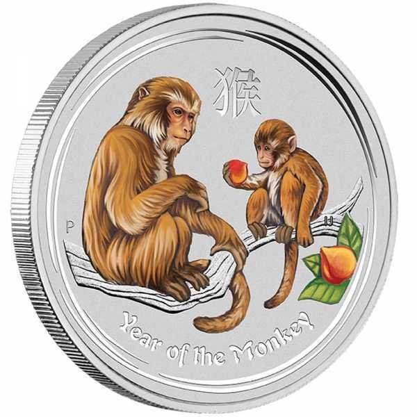 Australien. 1 Dollar 2016 "Year of the monkey", 1 Oz (.999)  (Ingen mindstepris)