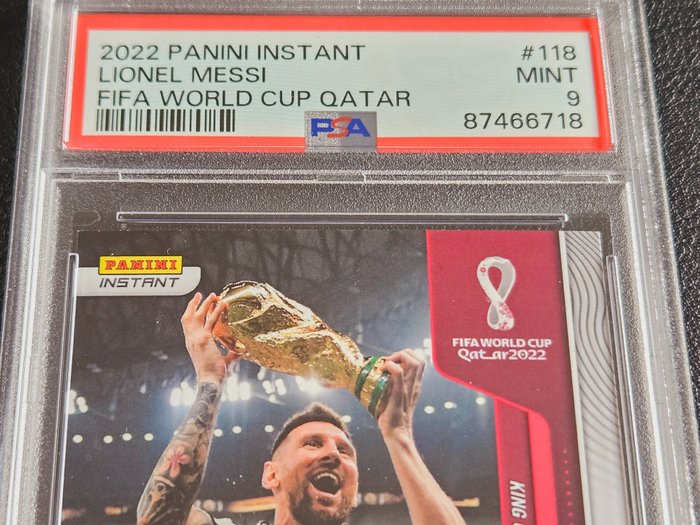 2022 Panini Instant World Cup Lionel Messi #118 PSA 9 Graded card