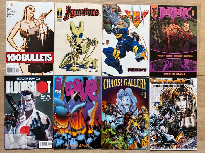 Independent comic publishers - American Monster, Creed, Deathmate, Hip Flask, Ninjak, Pitt, Spawn, Vampirella, X-O Manowar - 66 Comic - Første udgave - 1992/2024