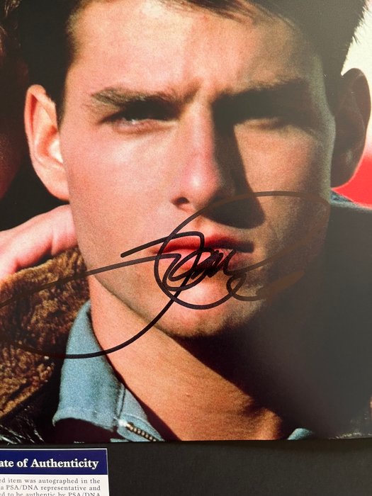 Top Gun - Tom Cruise (Pete "Maverick" Mitchell) - Signed in Person - with PSA/DNA Certificate - Autograph, photo - No Reserve!