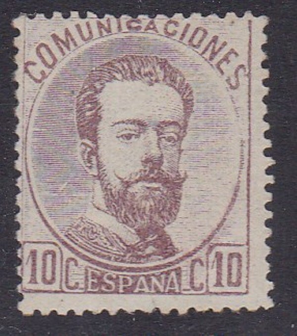 Spanien 1872 - Reign of Amadeo I - 10 Centimos Violet - Nice - Edifil 120