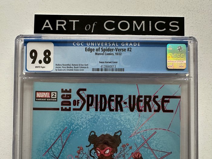 Edge Of Spider-Verse #2 - Ernada Souza Variant Cover - CGC Graded 9.8 - 1 Graded comic - Første udgave - 2022