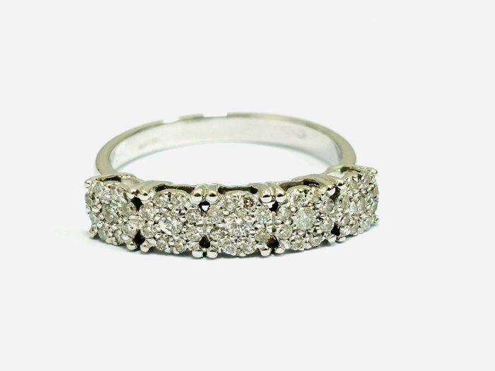 Ring - 18 kraat Hvidguld -  1.20ct. tw. Diamant (Natur)  - Fremstillet i Italien