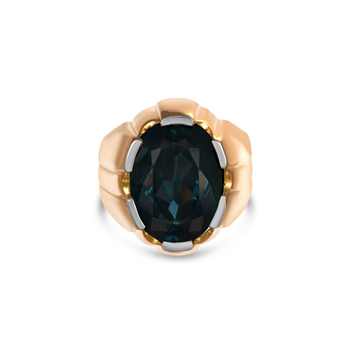 Ring - 18 kraat Gulguld, Hvidguld -  10.00ct. tw. Topas