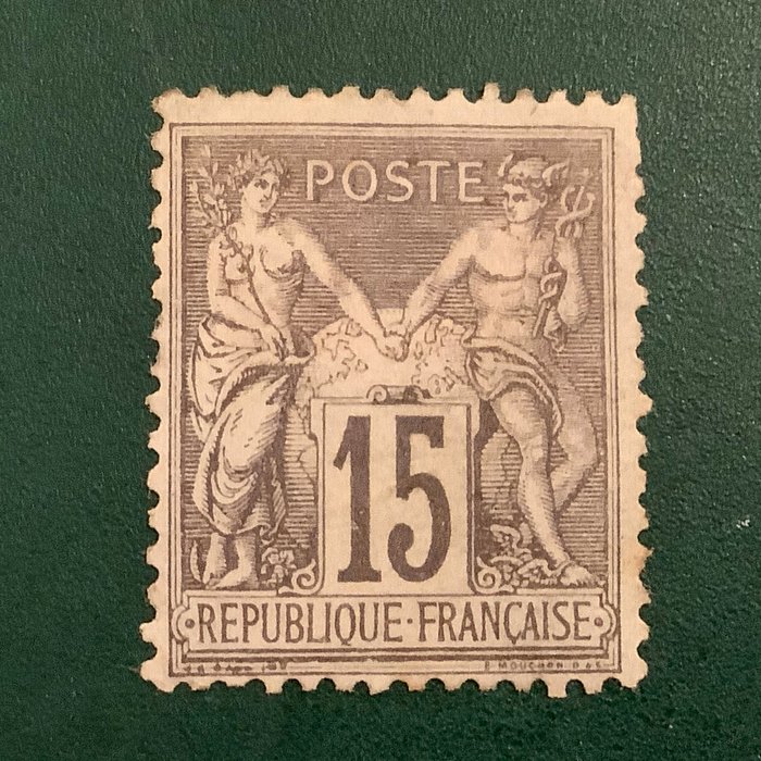 Frankrig 1876 - 15 cents salvie - Yvert 77