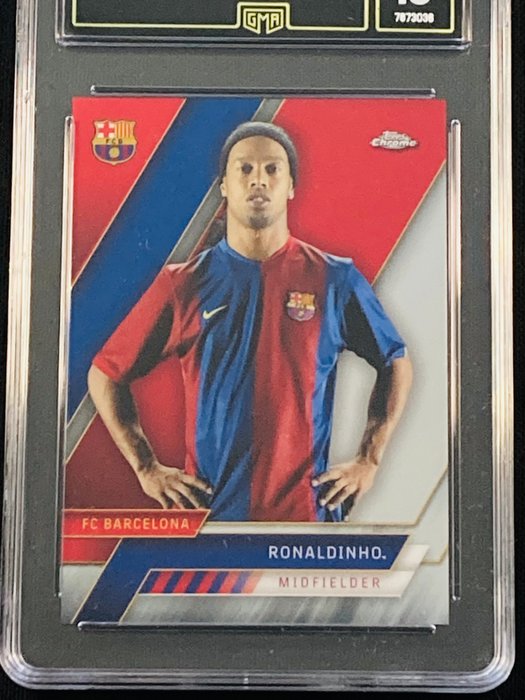 2022 - Topps - Chrome FC Barcelona - Ronaldinho - #44 - 1 Graded card - GMA 10