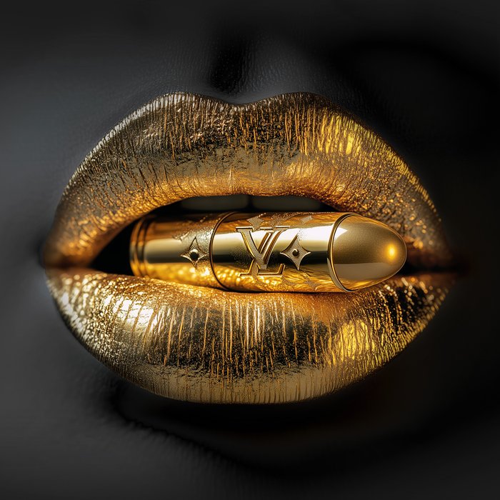 Artxlife - Gold Bullet Vuitton Lips [XXL]