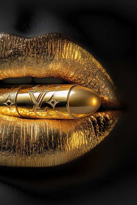 Artxlife - Gold Bullet Vuitton Lips [XXL]