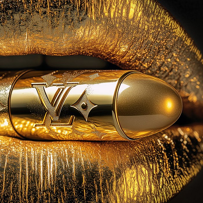 Artxlife - Gold Bullet Vuitton Lips [XXL]