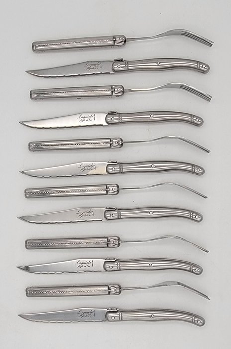 Laguiole Style de Vie - Bestik sæt (12) - Premium Line knive / gafler - Stål