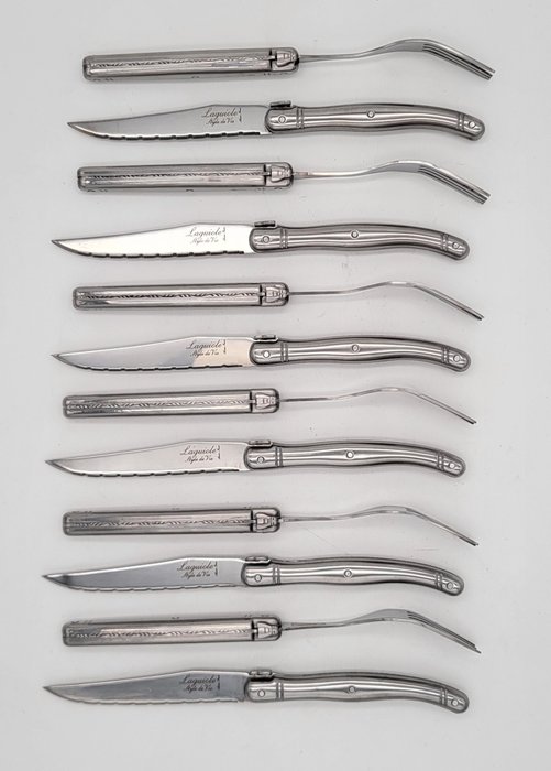 Laguiole Style de Vie - Bestik sæt (12) - Premium Line knive / gafler - Stål