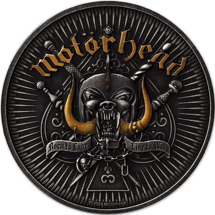 Barbados 5 dollars 2024 Motorhead 1 Oz (999) Proof