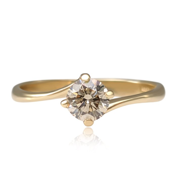 Ingen mindstepris - Ring - 14 karat Gulguld -  0.41ct. tw. Diamant (Natur) - GWLab