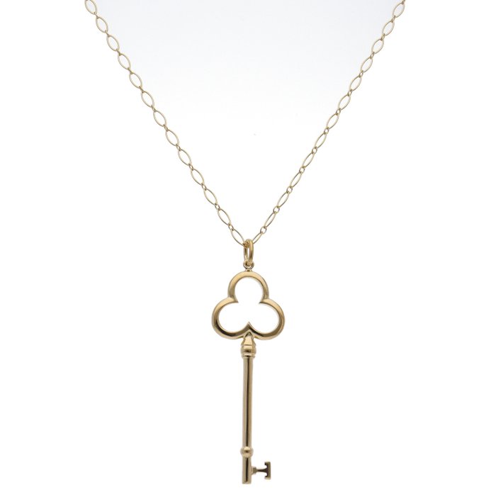 Tiffany  Co. - Halskæde - clover key necklace - 18 kraat Gulguld