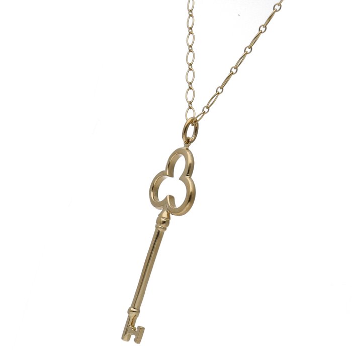 Tiffany  Co. - Halskæde - clover key necklace - 18 kraat Gulguld