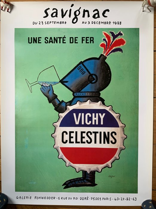 Raymond Savignac - Vichy Célestins - une santé de fer