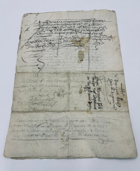 Hernando de Cuevas (Clérigo) - Documento notarial (donación) Ciudad de los Reyes (Lima) Virreinato del Perú - 1596