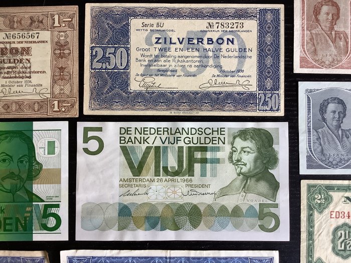 Holland. - 14 banknotes - various dates  (Ingen mindstepris)