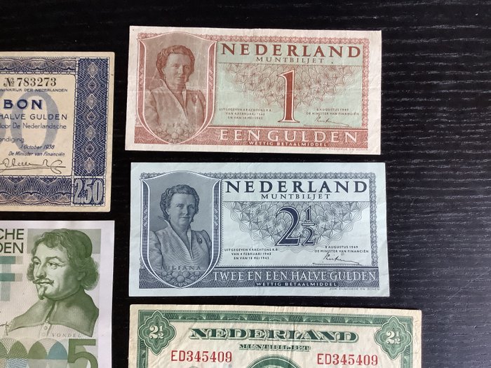 Holland. - 14 banknotes - various dates  (Ingen mindstepris)