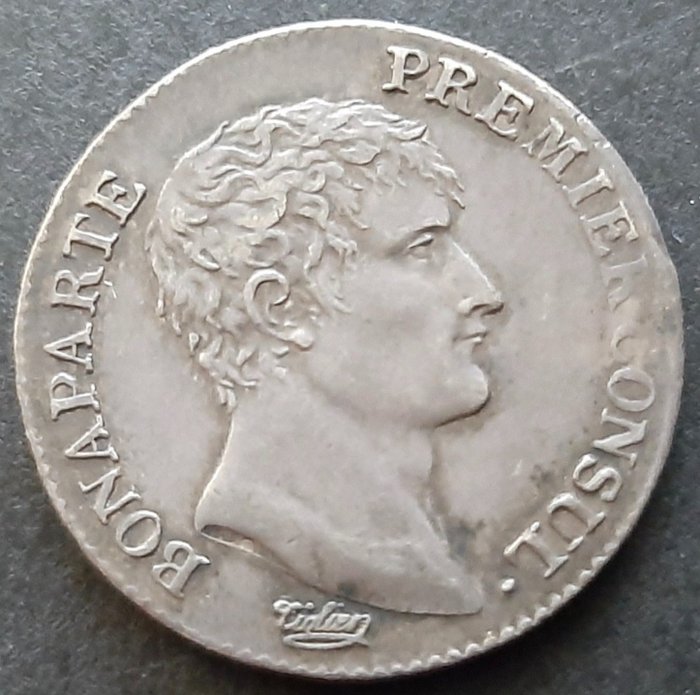 Frankrig. Consulat (1799-1804). 1 Franc An 12-A, Paris "Bonaparte Premier Consul"