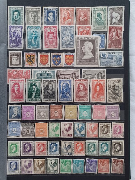 Frankrig 1940/1959 - Komplet samling af TP mellem nr. 470 og nr. 1229, N**. i en båndbinder. - Yvert