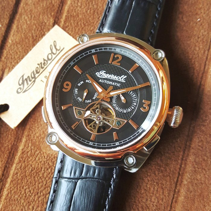 Ingersoll - Automatic - 29 Jewels - Open Heart - Day/Date - Gold - Ingen mindstepris - Mænd - Ny