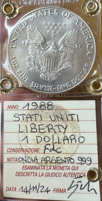 Förenta staterna. 1 Dollar 1988 "Liberty"  (Ingen mindstepris)