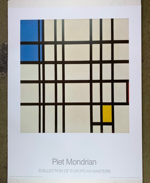 Piet Mondrian - Rhythm in Straight Line, 1942 - Artprint - 90 x 70 cm